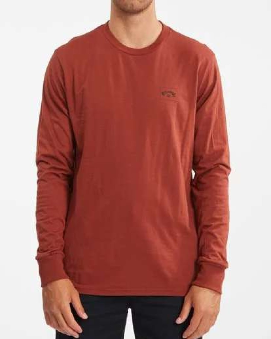 Tees * | Billabong Stacked Arch Long Sleeve T-Shirt Seaglass