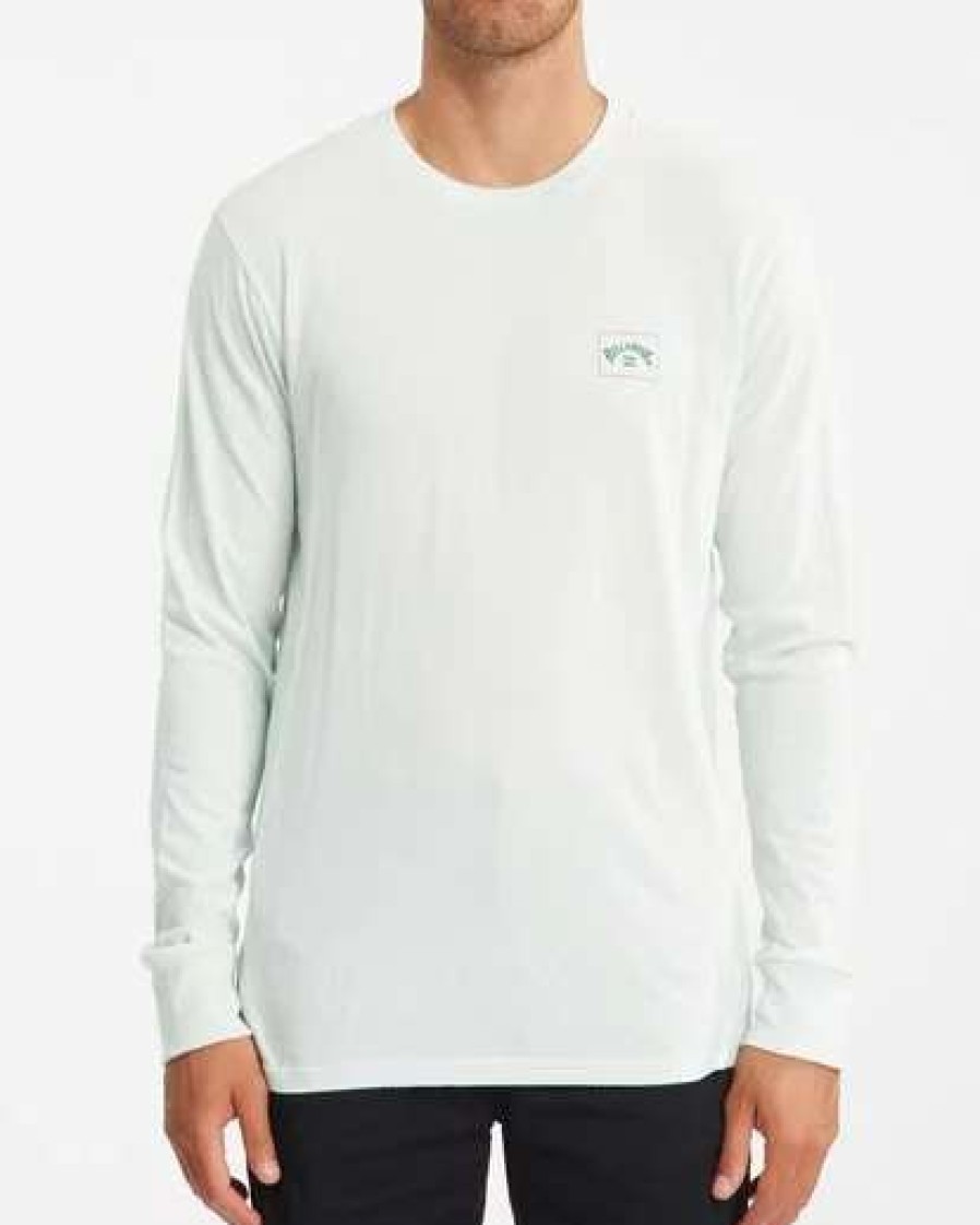 Tees * | Billabong Stacked Arch Long Sleeve T-Shirt Seaglass