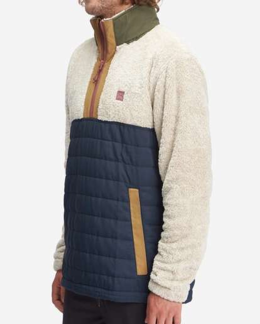 Fleece * | Billabong A/Div Boundary Lite Offcut Half-Zip Pullover Oatmeal Heather Oatmeal Heather (Oah)