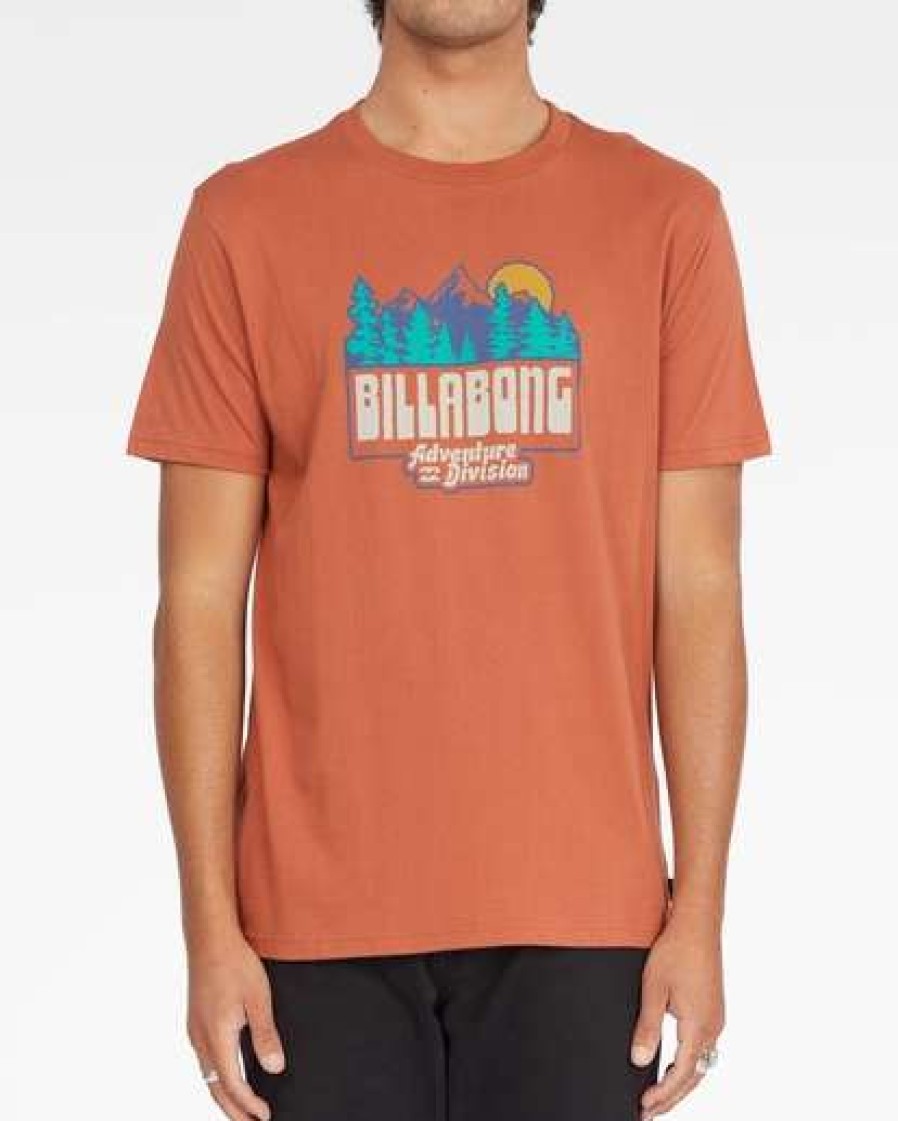 Tees * | Billabong Woodland Short Sleeve T-Shirt Rust Rust (Rst)