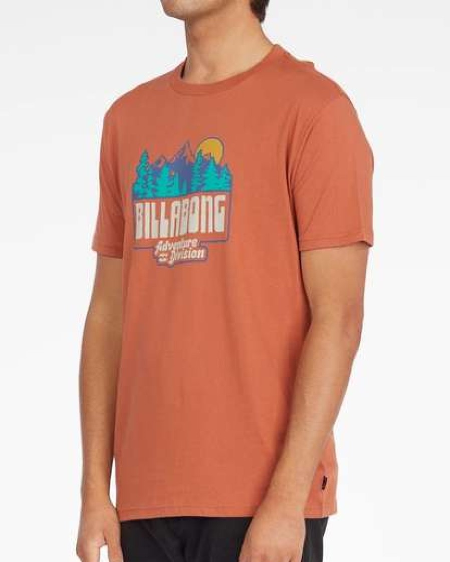 Tees * | Billabong Woodland Short Sleeve T-Shirt Rust Rust (Rst)