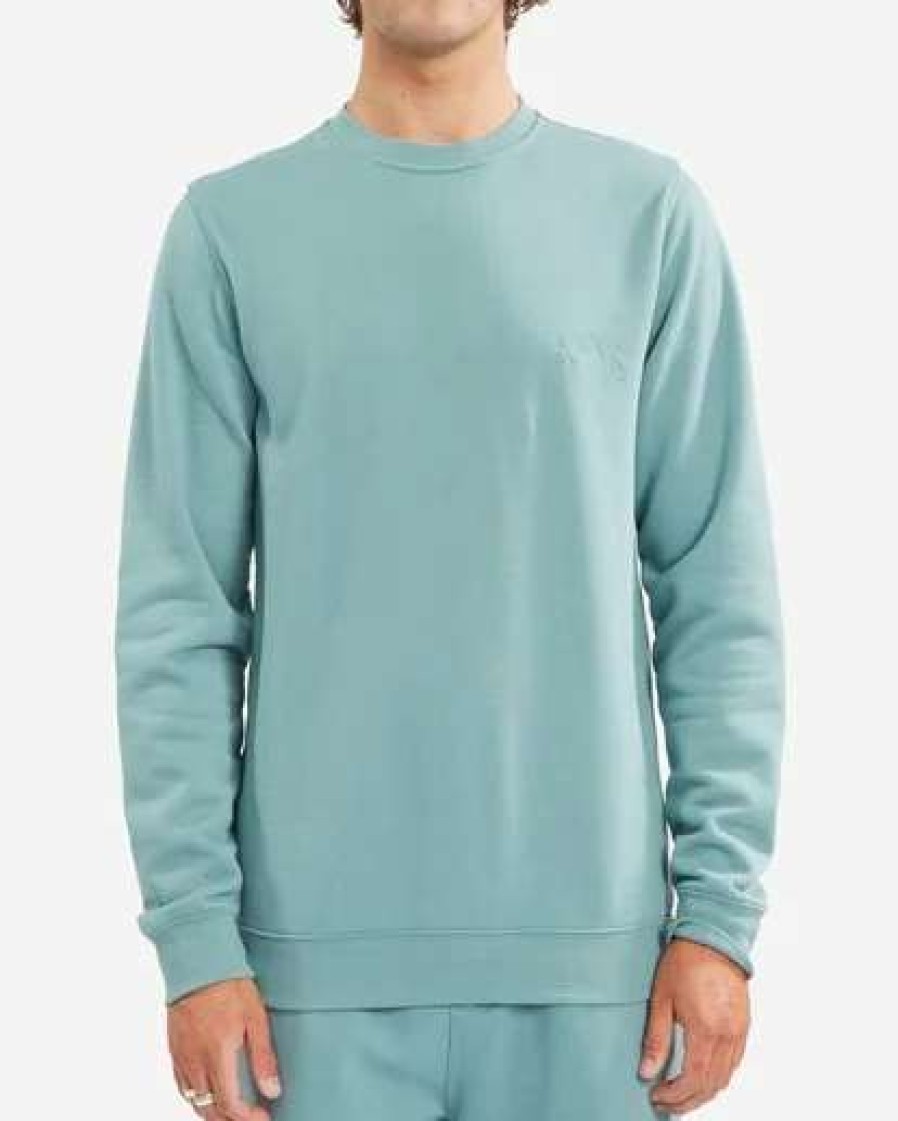 Fleece * | Billabong Wave Washed Crewneck Sweatshirt Gravel