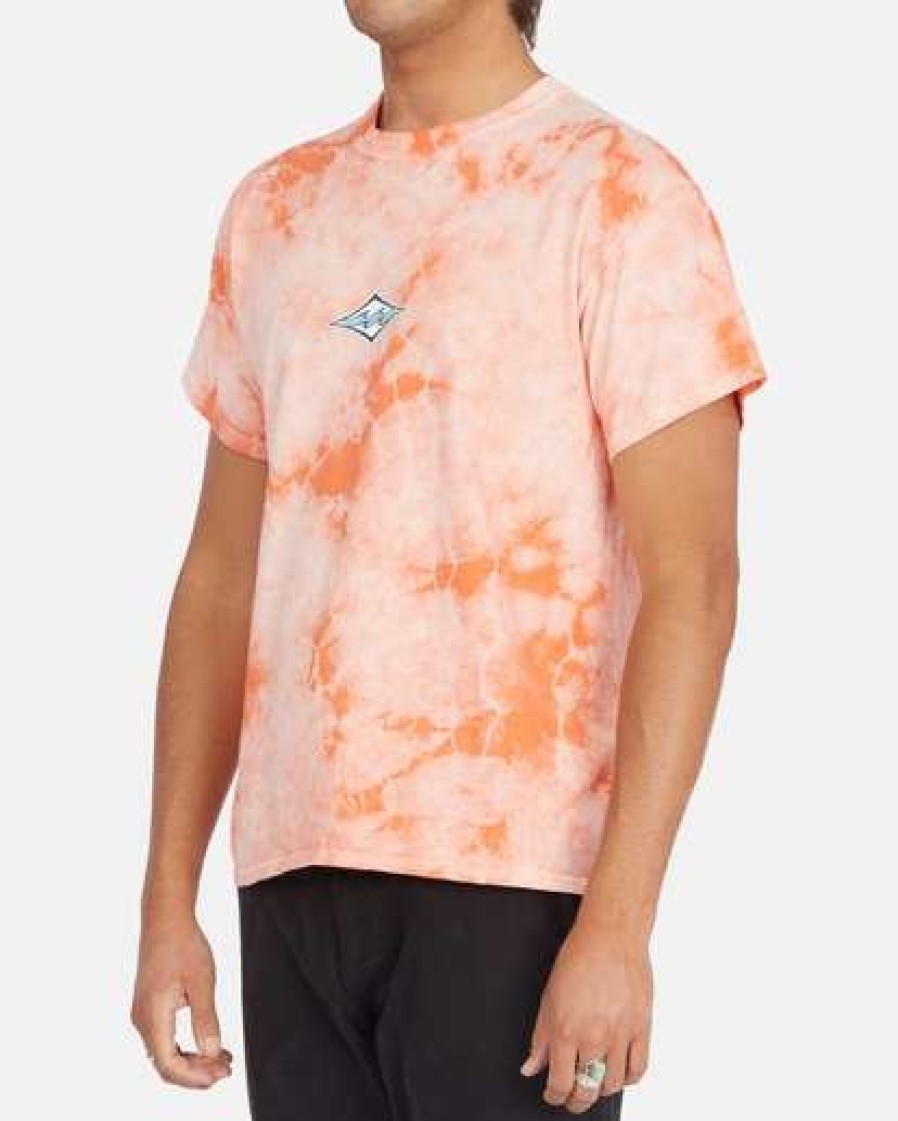 Tees * | Billabong Diamond Wave Tie-Dye Short Sleeve T-Shirt Melon Melon (Mel)