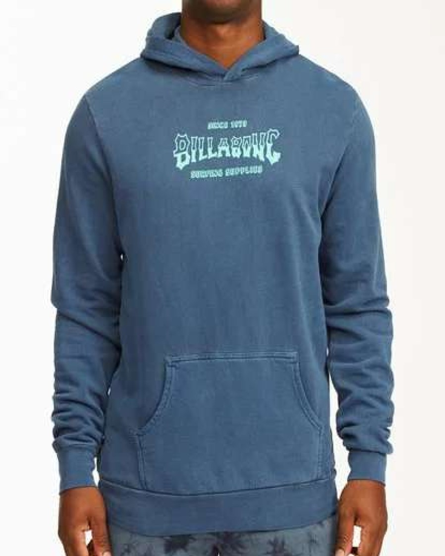 Hoodies & Fleece * | Billabong Surf Supply Wave Washed Pullover Hoodie Navy