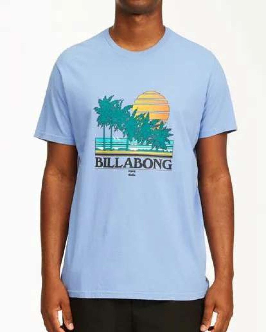 Tees * | Billabong Club Tropix Short Sleeve Wave Washed T-Shirt Blue Cruz Blue Cruz (Bez)