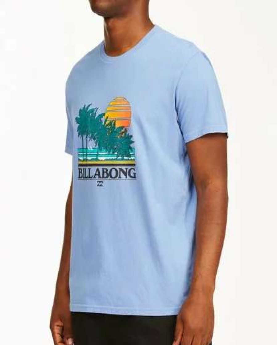 Tees * | Billabong Club Tropix Short Sleeve Wave Washed T-Shirt Blue Cruz Blue Cruz (Bez)