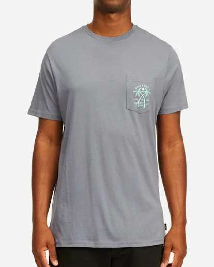 Tees * | Billabong Schooner Pocket T-Shirt Slate Blue