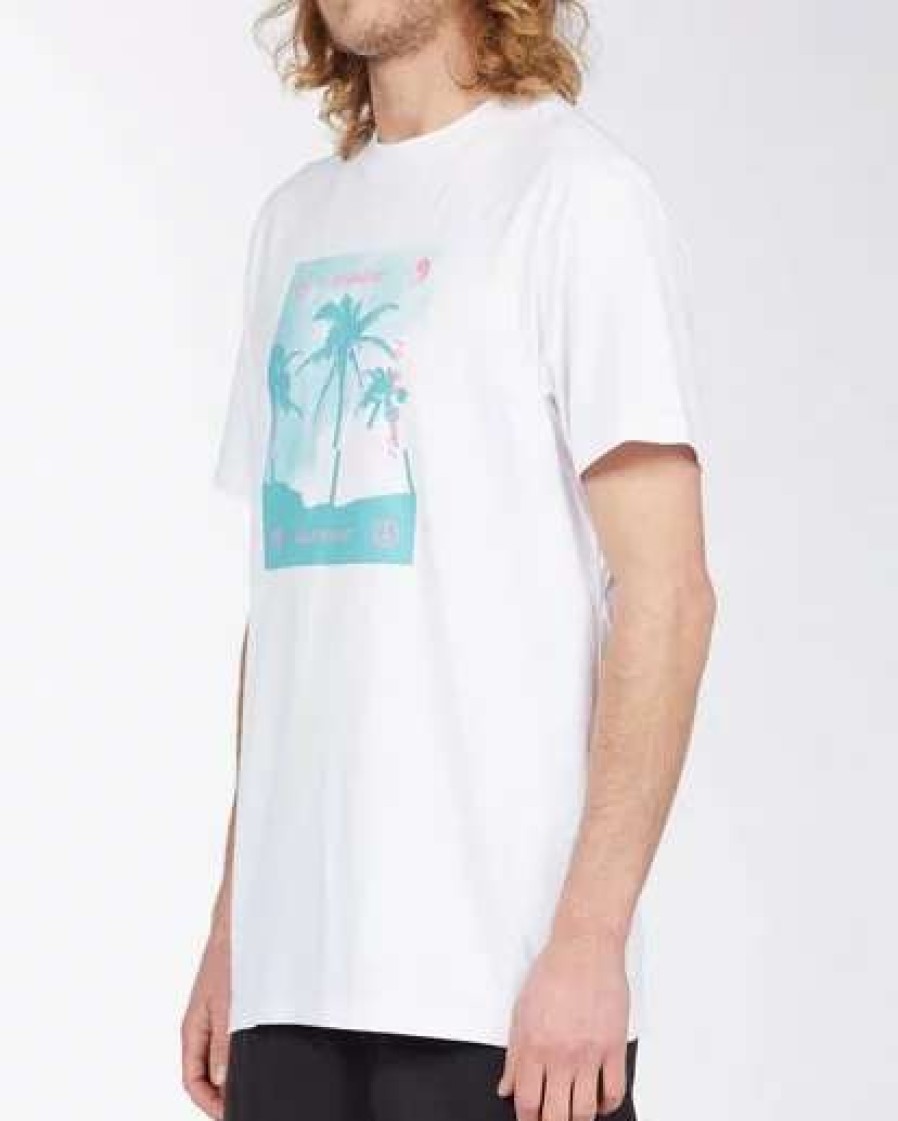 Tees * | Billabong Cut Palm T-Shirt White White (Wht)