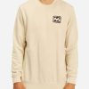 Hoodies & Fleece * | Billabong Wave Washed Crayon Wave Crewneck Pullover Sweater Bone Bone (Bon)