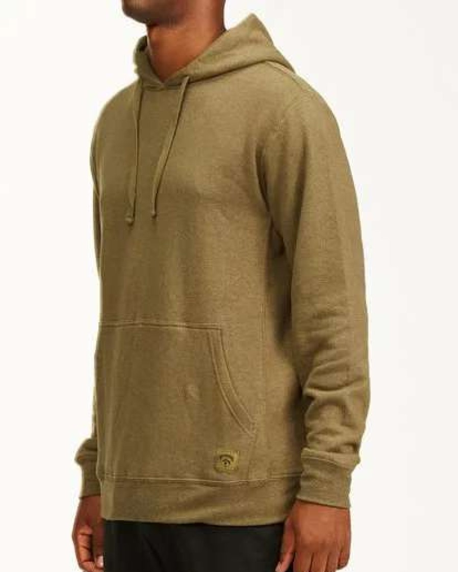 Hoodies & Fleece * | Billabong A/Div Ventura Hemp Pullover Hoodie Military Military (Mil)