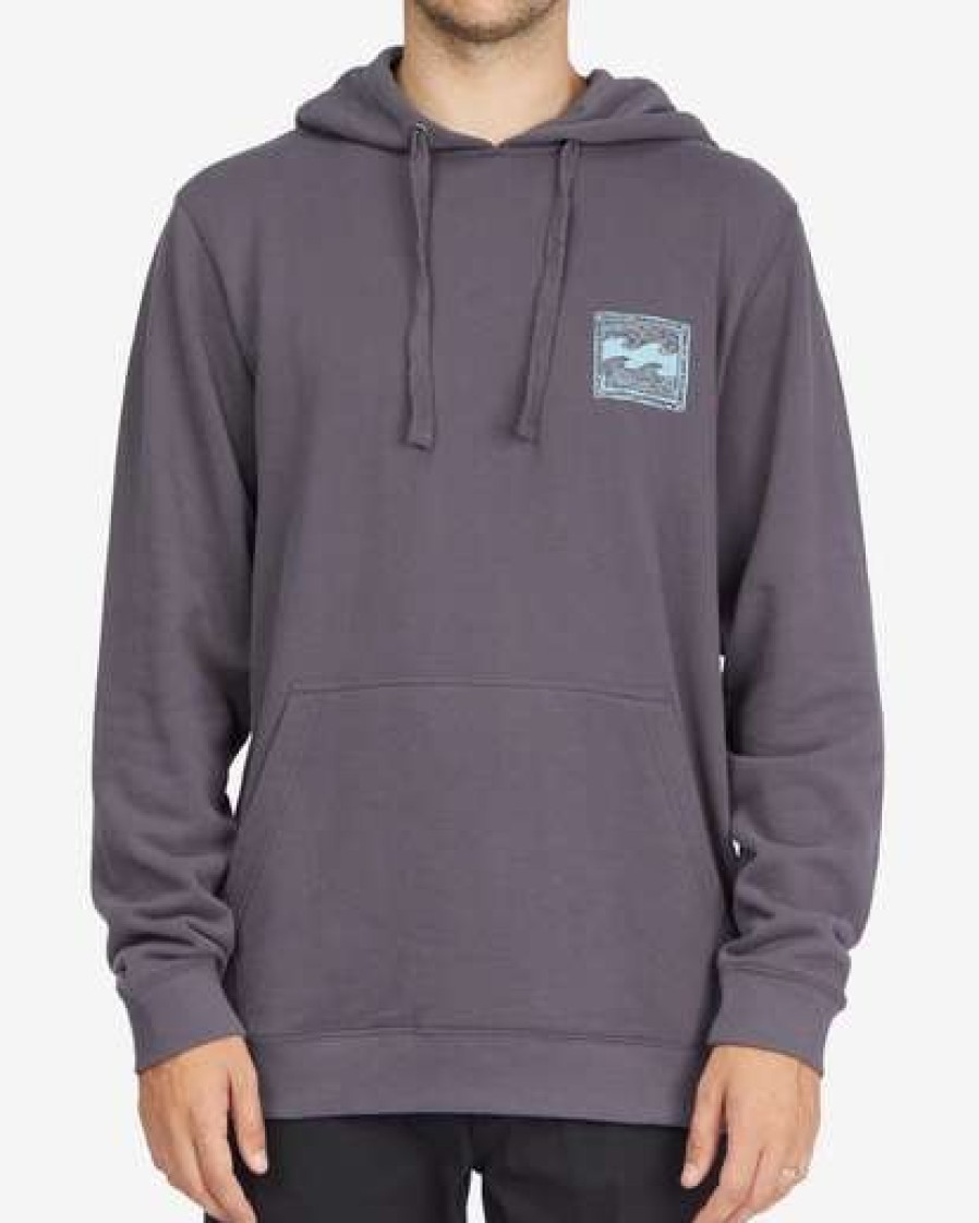 Hoodies & Fleece * | Billabong Crayon Wave Pullover Hoodie Charcoal Charcoal (Chr)