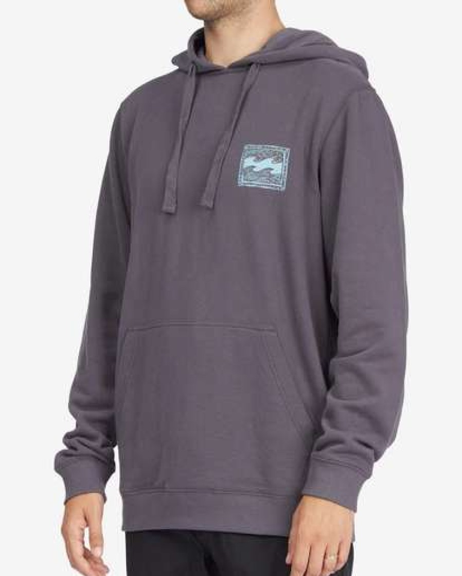 Hoodies & Fleece * | Billabong Crayon Wave Pullover Hoodie Charcoal Charcoal (Chr)