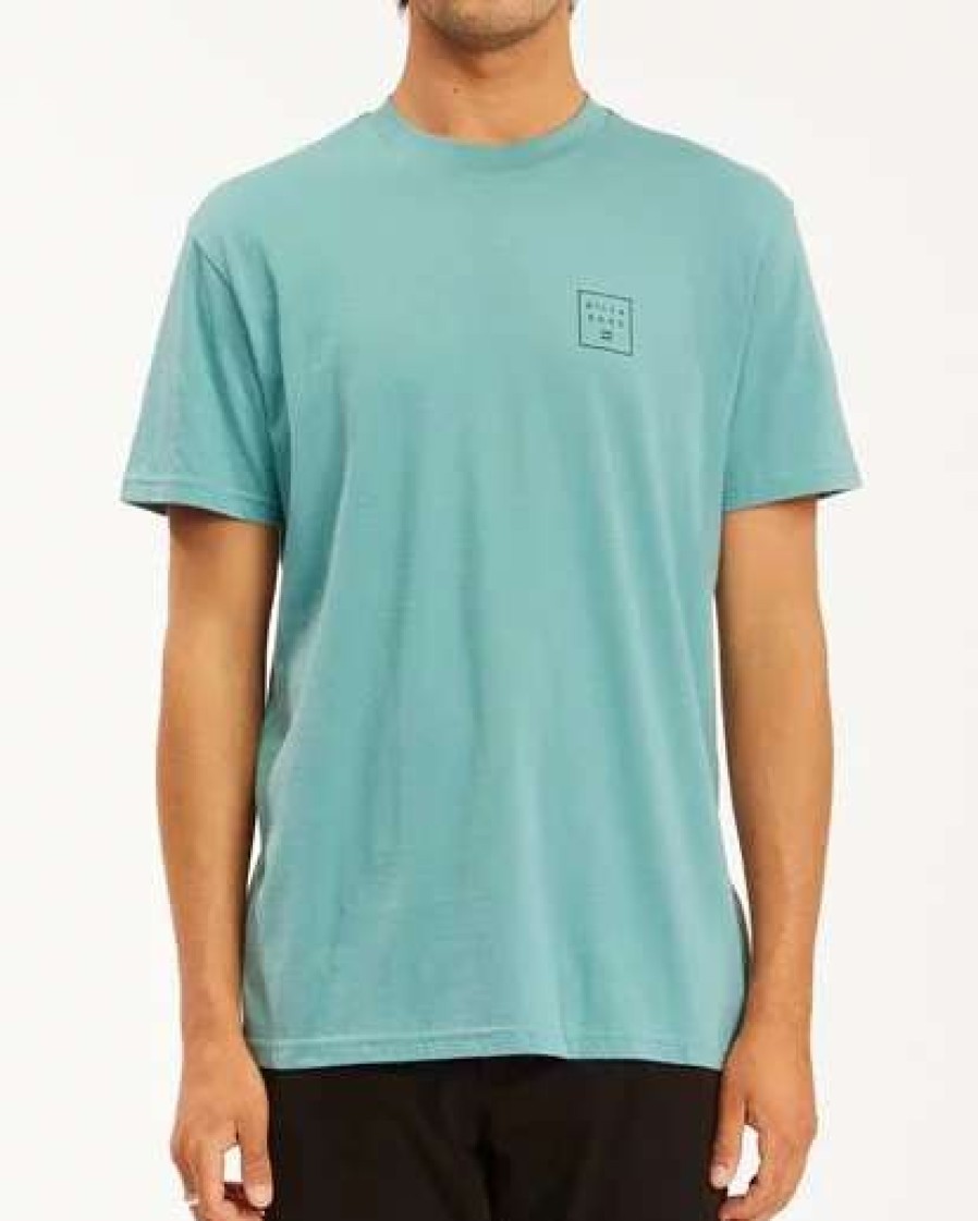 Tees * | Billabong Stacked Short Sleeve T-Shirt Light Marine