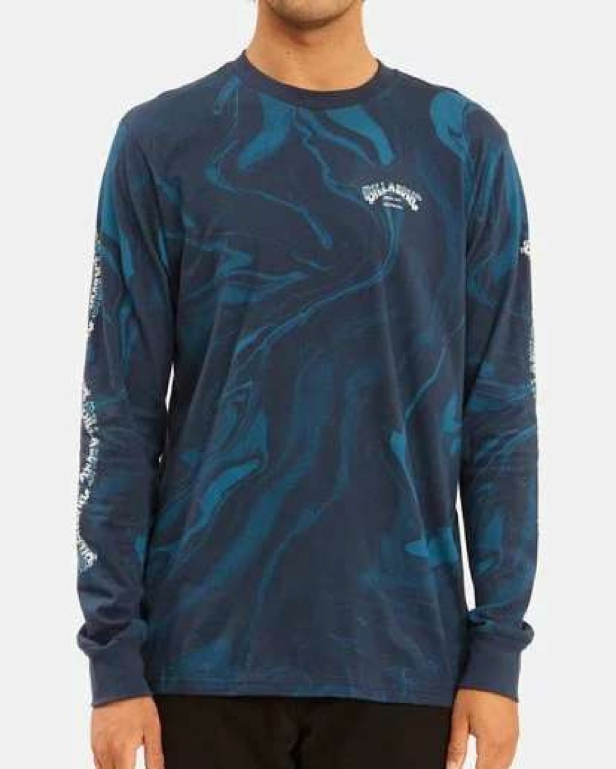 Tees * | Billabong Marble Arch Long Sleeve T-Shirt Navy Navy (Nvy)