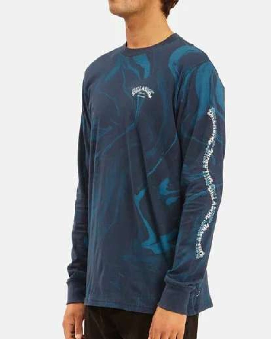 Tees * | Billabong Marble Arch Long Sleeve T-Shirt Navy Navy (Nvy)