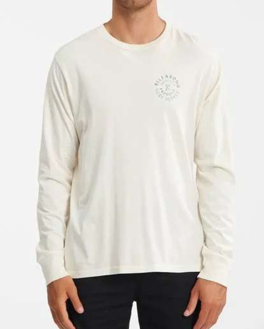 Tees * | Billabong Abrade Wave Washed Long Sleeve T-Shirt Off White Off White (Ofw)