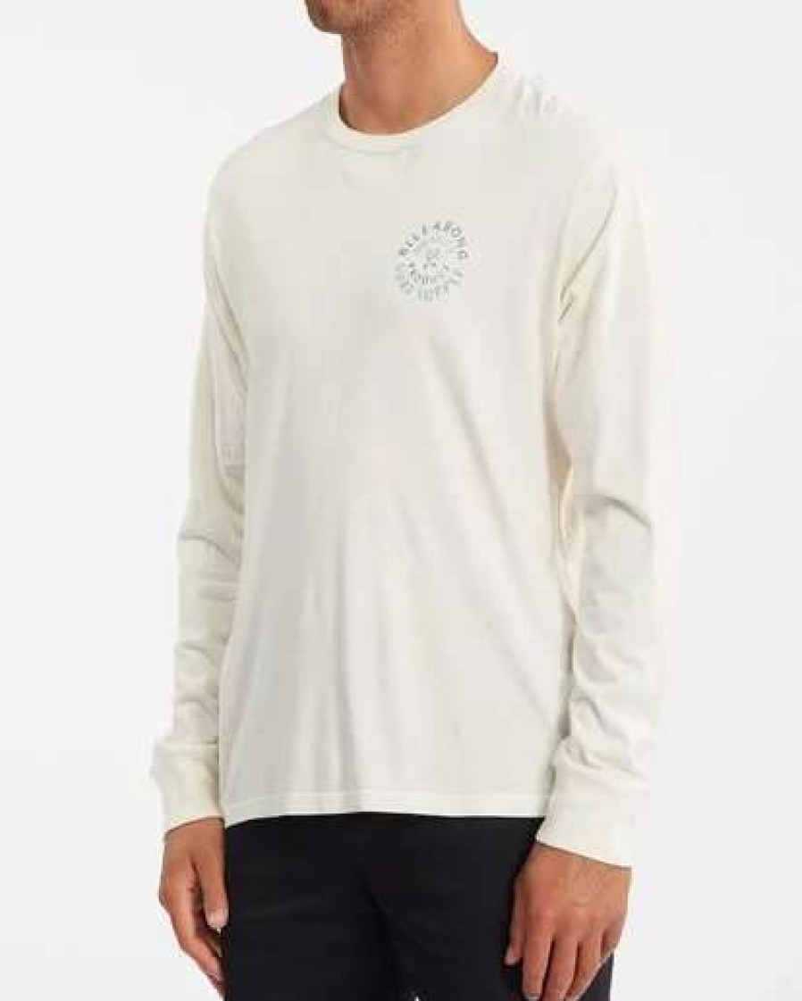 Tees * | Billabong Abrade Wave Washed Long Sleeve T-Shirt Off White Off White (Ofw)