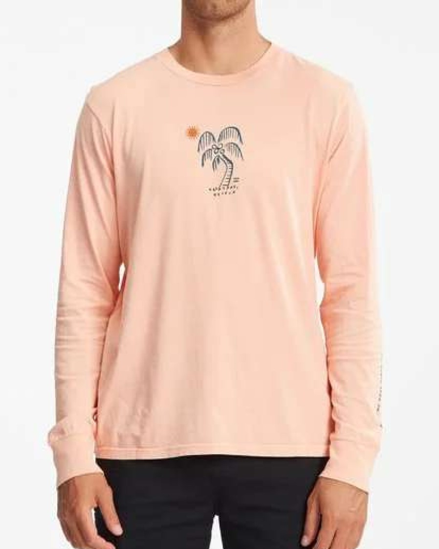 Tees * | Billabong La Palma Wave Washed Long Sleeve T-Shirt Washed Black