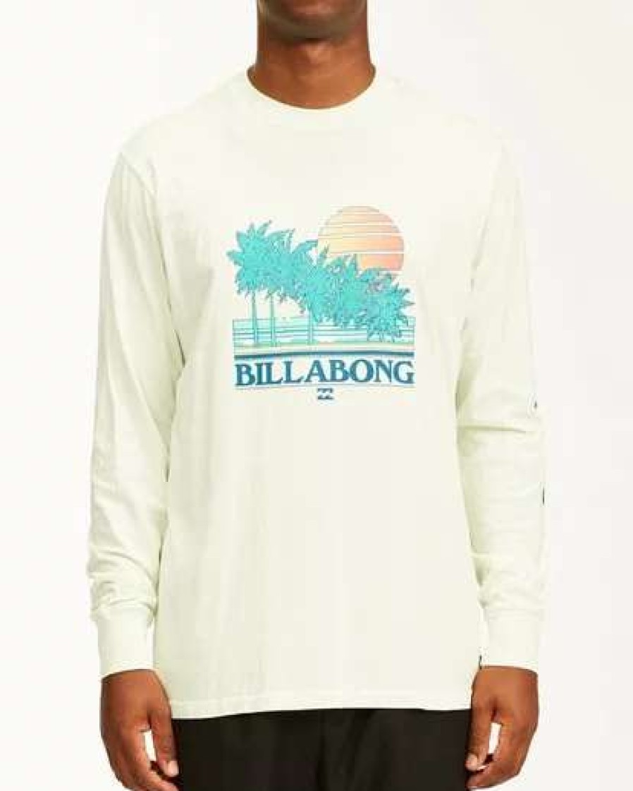 Tees * | Billabong Club Tropix Long Sleeve Wave Washed T-Shirt Seaglass Seaglass (Sgl)