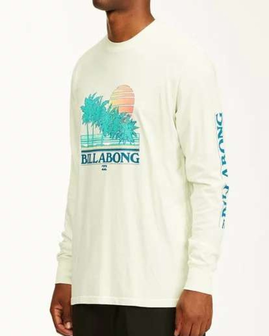 Tees * | Billabong Club Tropix Long Sleeve Wave Washed T-Shirt Seaglass Seaglass (Sgl)