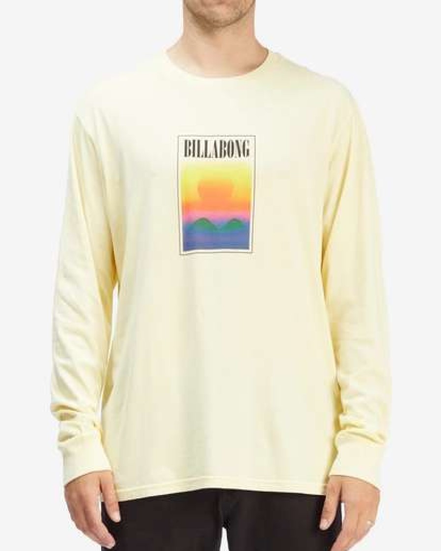 Clothing * | Billabong Vista Wave Washed Long Sleeve T-Shirt Mellow Yellow Mellow Yellow (Mly)