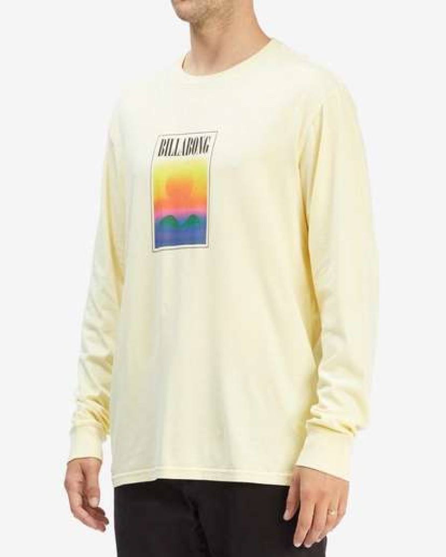 Clothing * | Billabong Vista Wave Washed Long Sleeve T-Shirt Mellow Yellow Mellow Yellow (Mly)