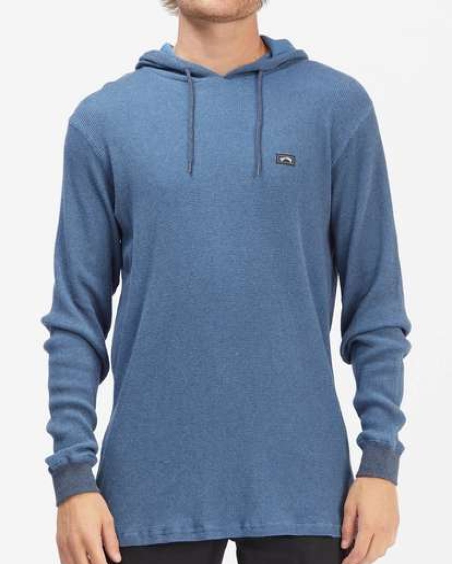 Hoodies & Fleece * | Billabong Keystone Pullover Thermal Hoodie Light Marine