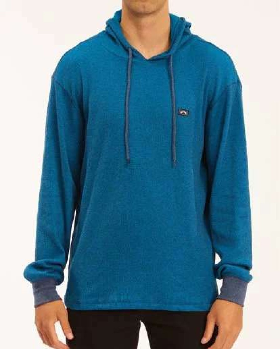 Hoodies & Fleece * | Billabong Keystone Pullover Thermal Hoodie Light Marine