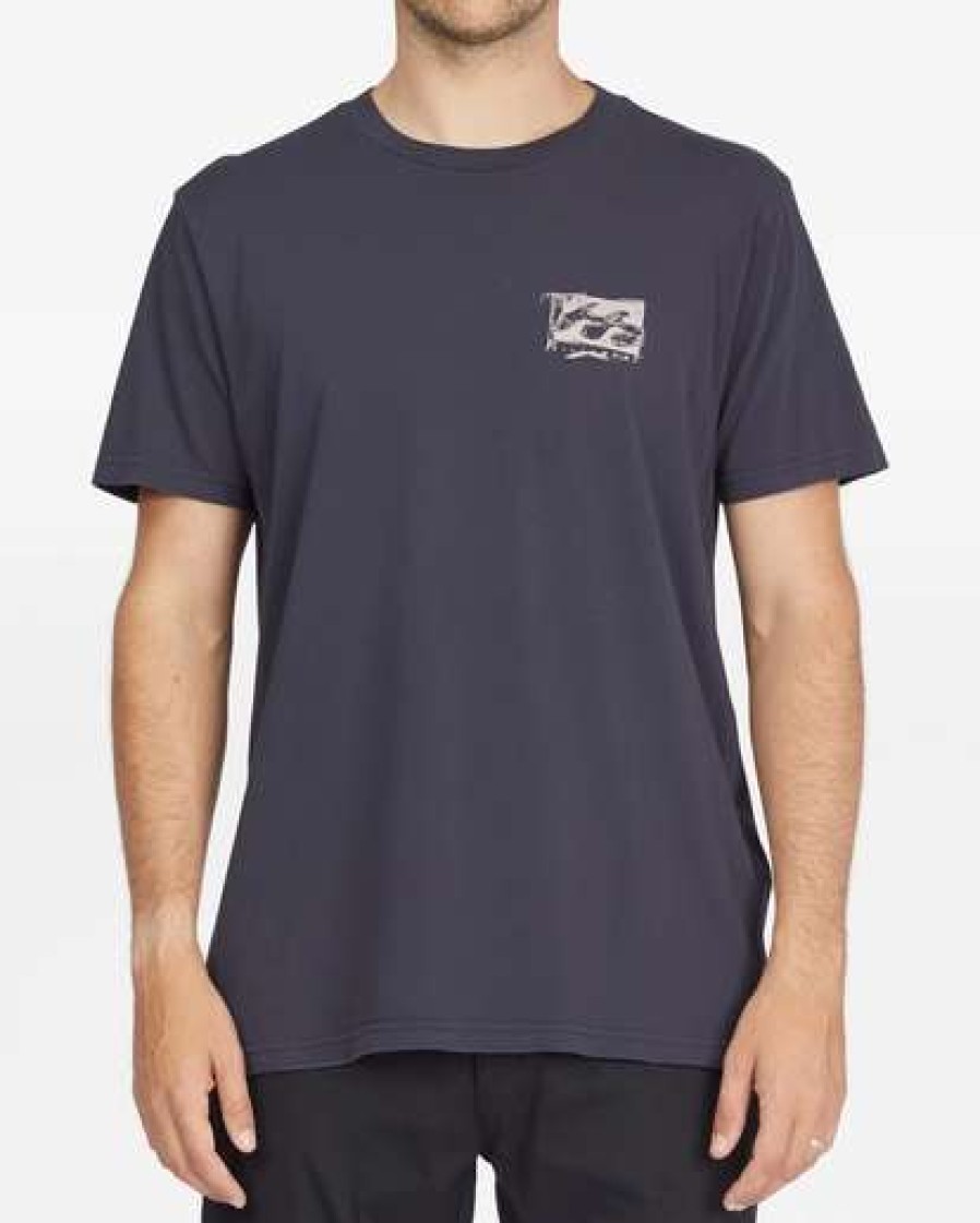 Tees * | Billabong Progression Wave Washed Short Sleeve T-Shirt Washed Black Washed Black (Waa)