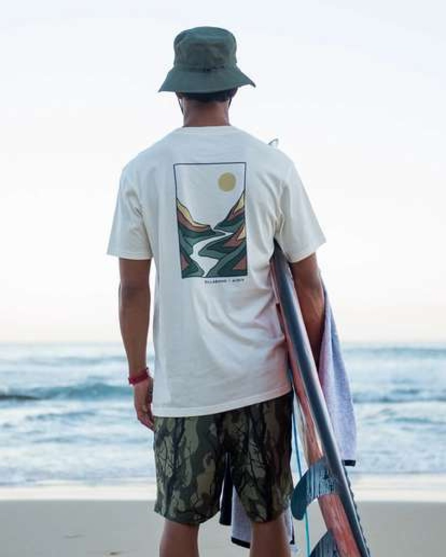 Clothing * | Billabong Gateway Organic Short Sleeve T-Shirt Off White Off White (Ofw)