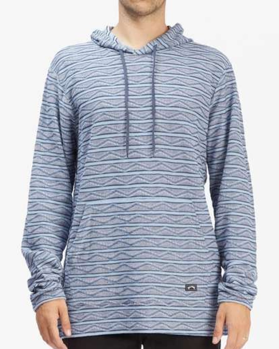 Clothing * | Billabong Flecker Lite Pullover Hoodie Denim Denim (Den)