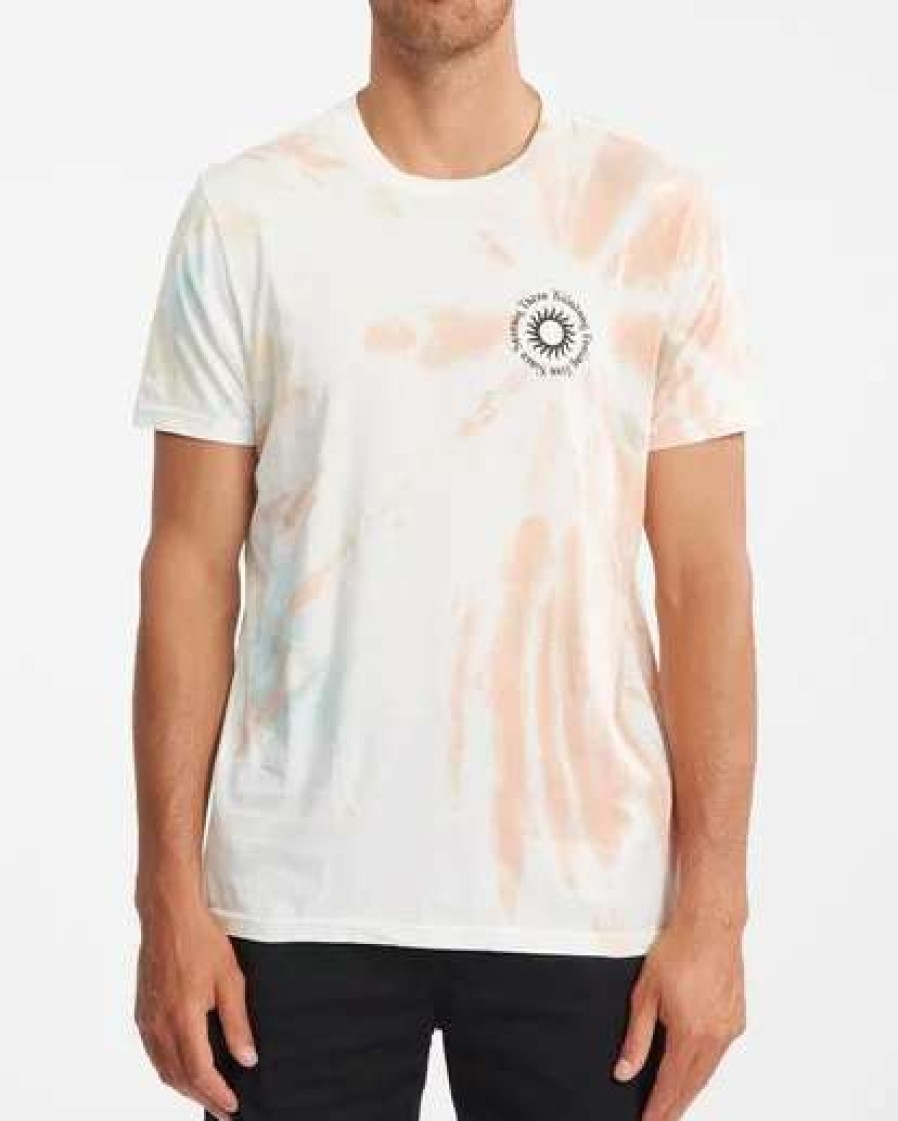 Tees * | Billabong Sunshine Tie-Dye Short Sleeve T-Shirt Off White Off White (Ofw)