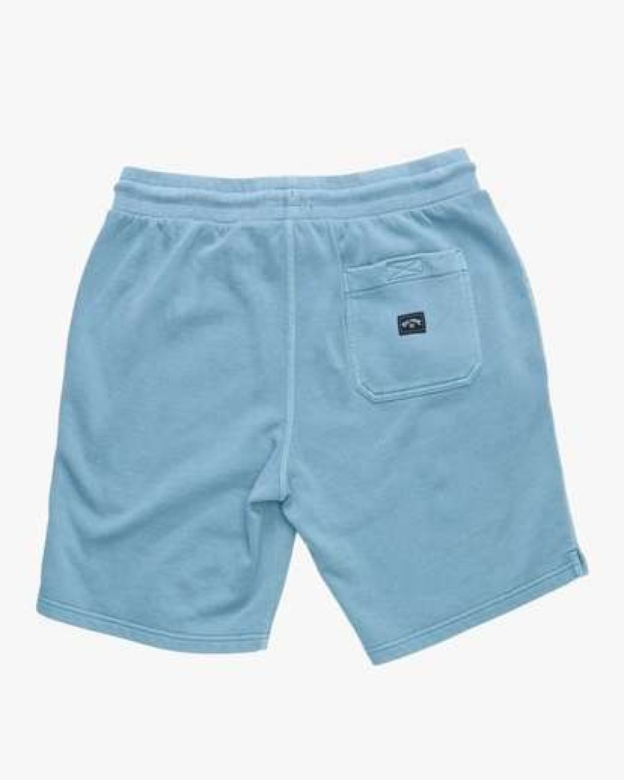 Clothing * | Billabong Wave Washed Theme Arch Sweatshorts Smoke Blue Smoke Blue (Smb)