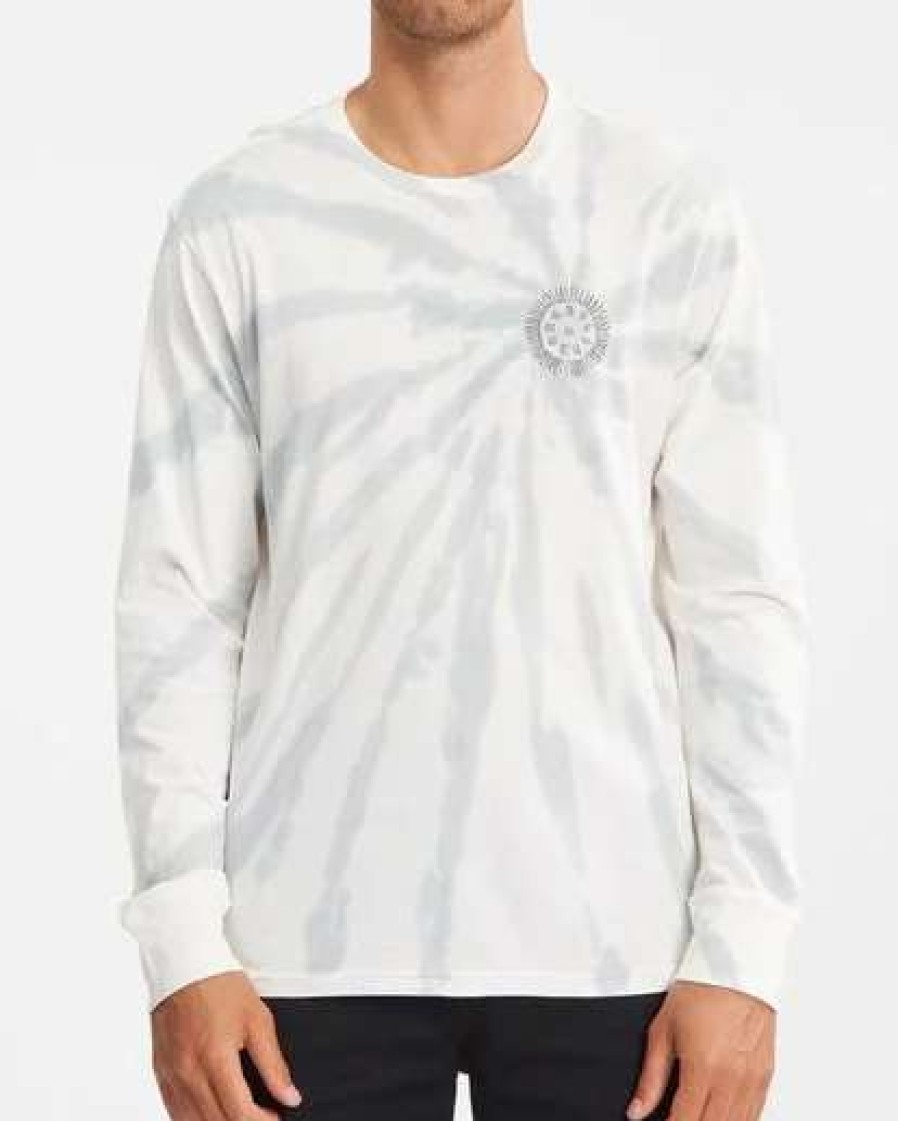 Tees * | Billabong Old World Tie-Dye Long Sleeve T-Shirt Off White Off White (Ofw)