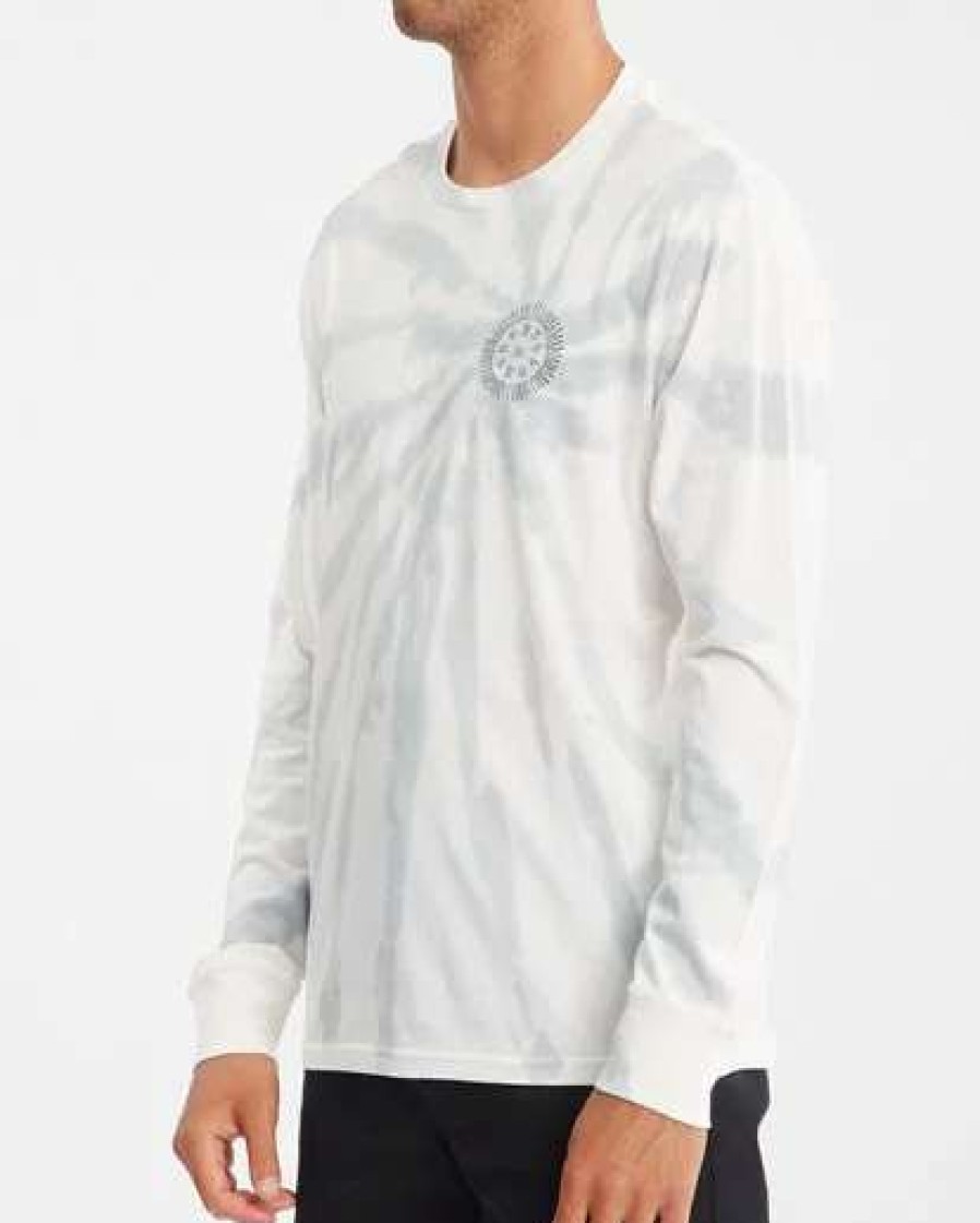 Tees * | Billabong Old World Tie-Dye Long Sleeve T-Shirt Off White Off White (Ofw)