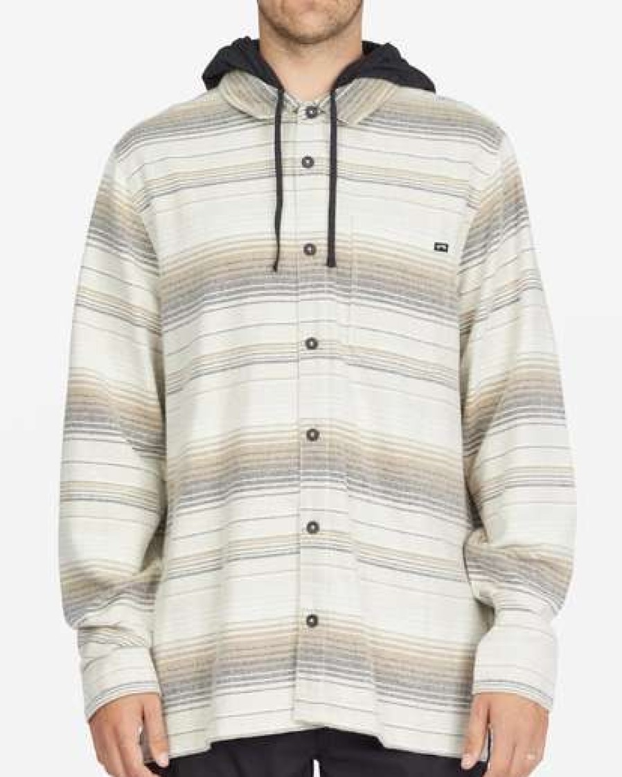 Shirts * | Billabong Baja Cali Hooded Flannel Shirt Blue