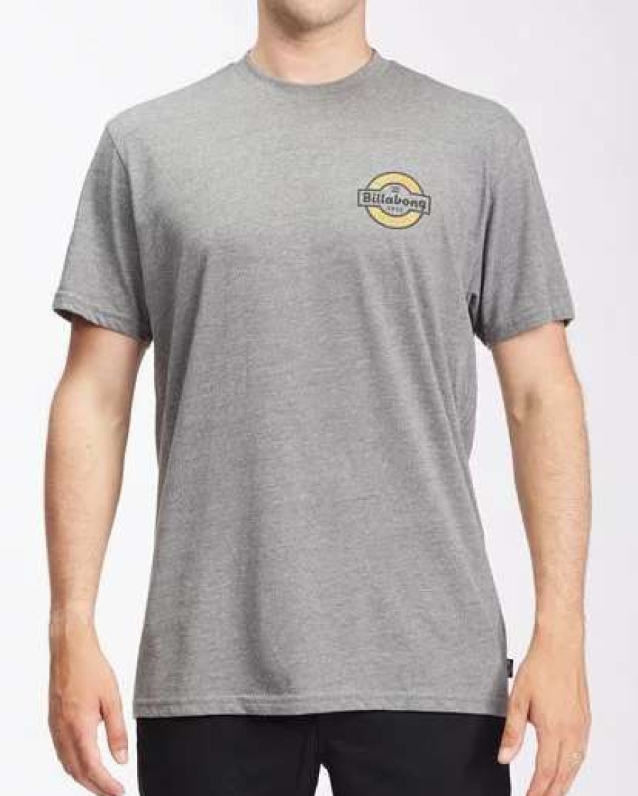 Tees * | Billabong Transit Short Sleeve T-Shirt Dark Grey Heather