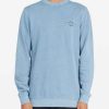 Clothing * | Billabong Wave Washed Theme Arch Crewneck Pullover Smoke Blue Smoke Blue (Smb)