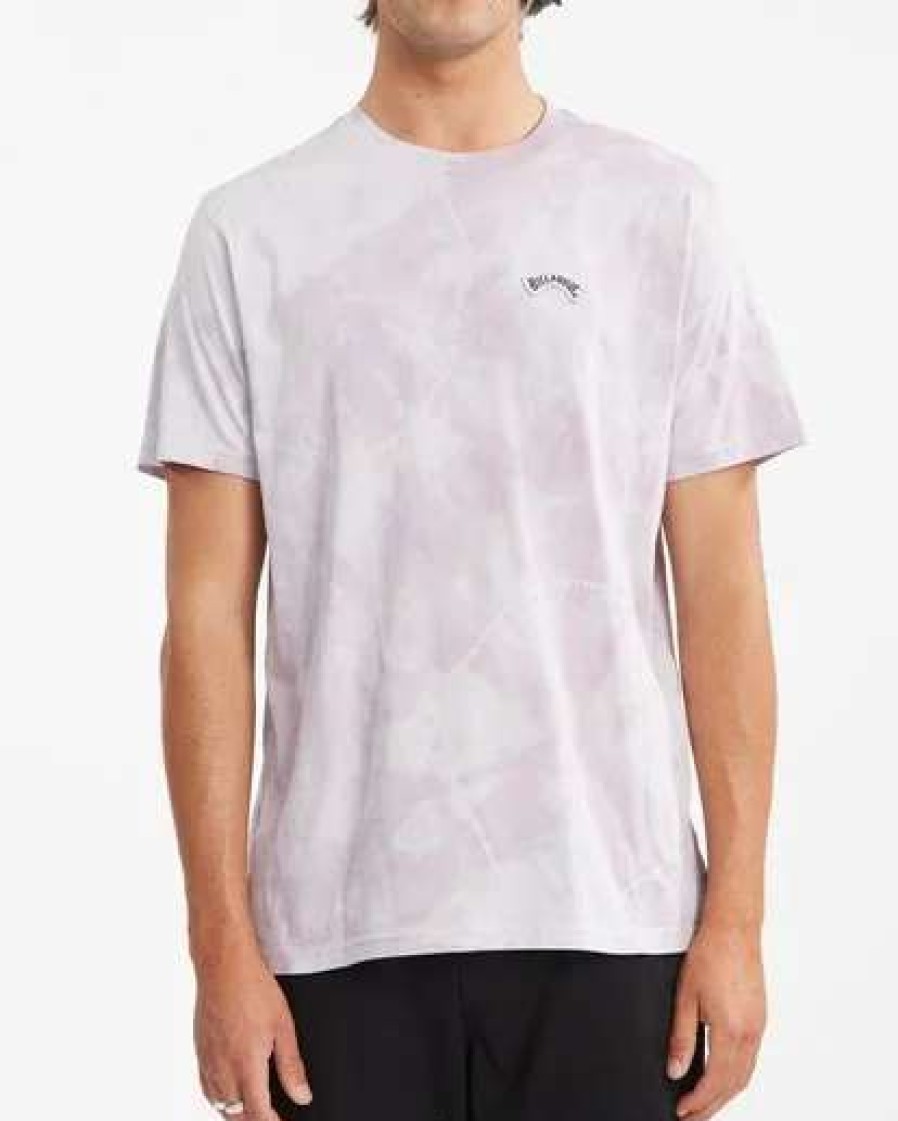 Tees * | Billabong Arch Patch Tie-Dye Short Sleeve T-Shirt Light Lavender