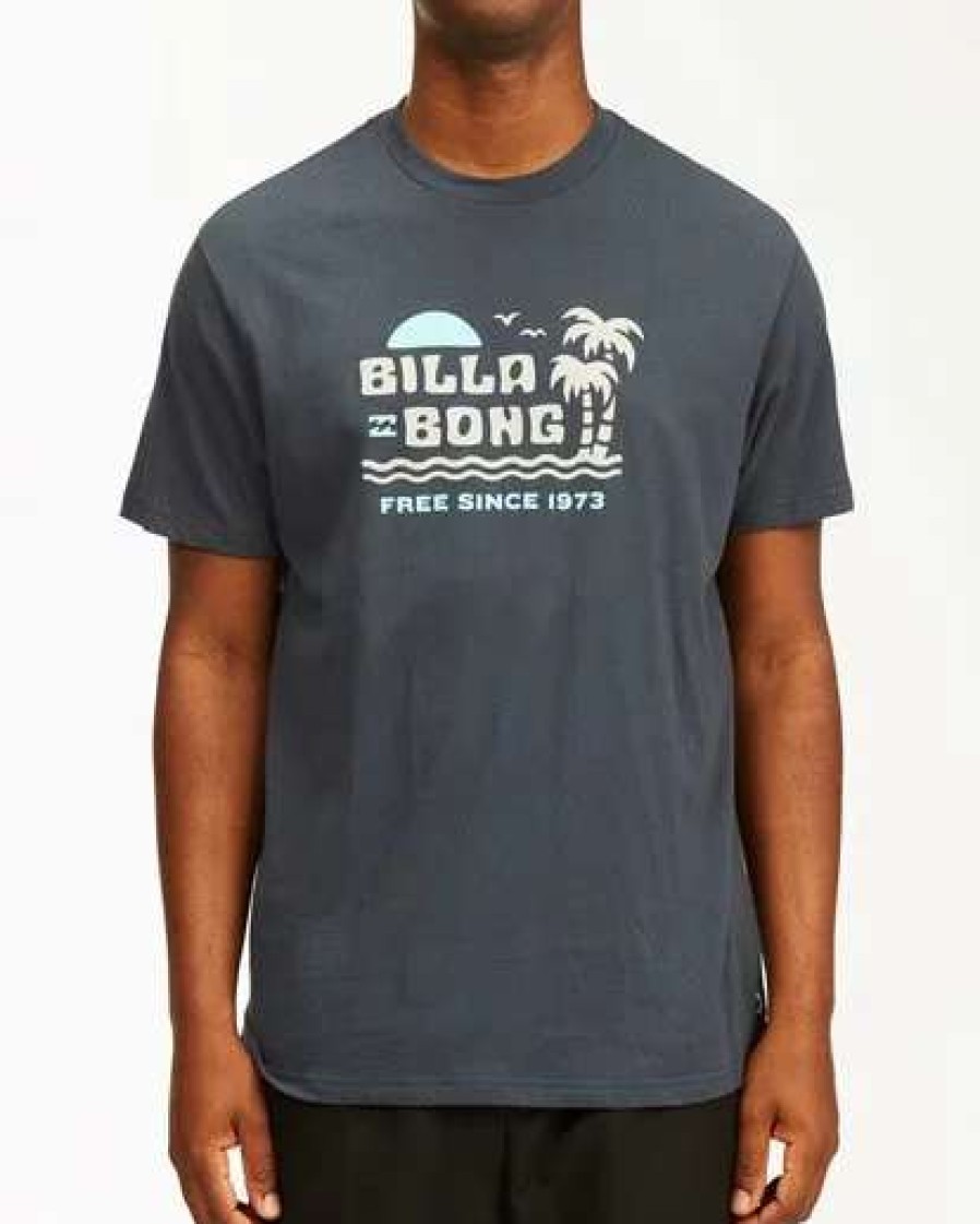 Tees * | Billabong Social Lounge Short Sleeve T-Shirt Navy Navy (Nvy)