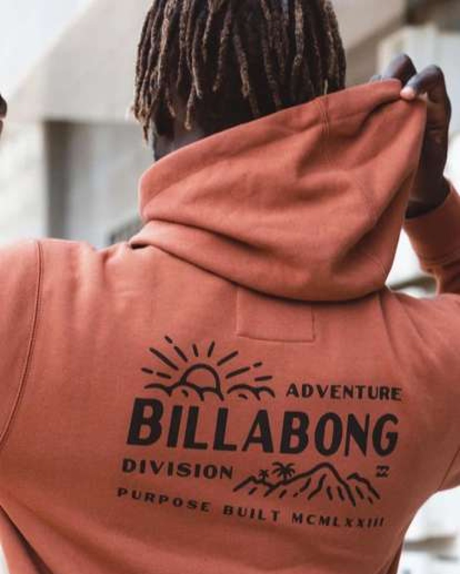 Hoodies & Fleece * | Billabong A/Div Rainforest Pullover Hoodie Amber Amber (Amb)