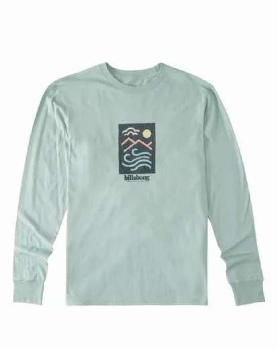 Tees * | Billabong A/Div Concord Organic Long Sleeve T-Shirt Seafoam Seafoam (Sfm)