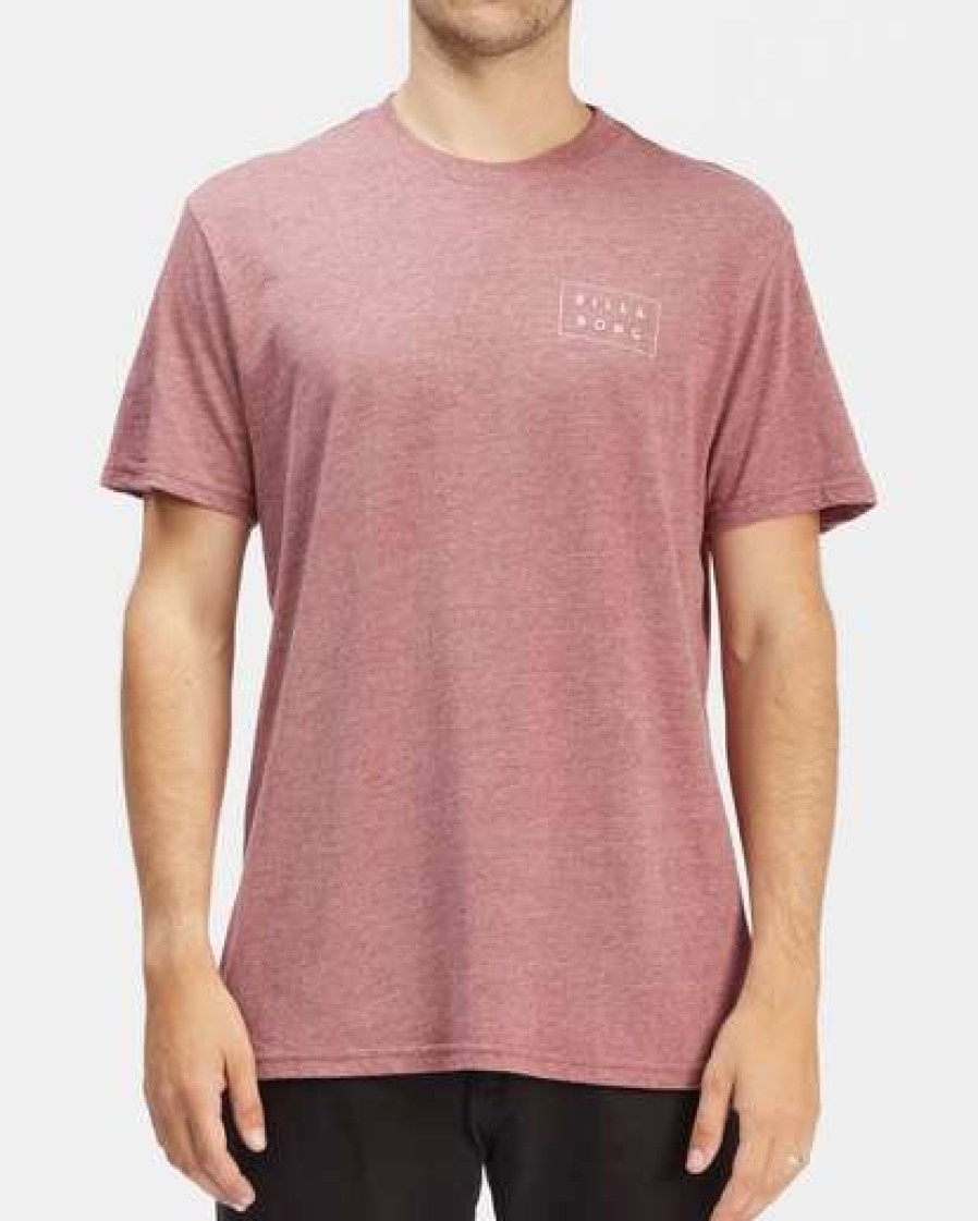 Tees * | Billabong Die Cut Line Short Sleeve T-Shirt Port Heather