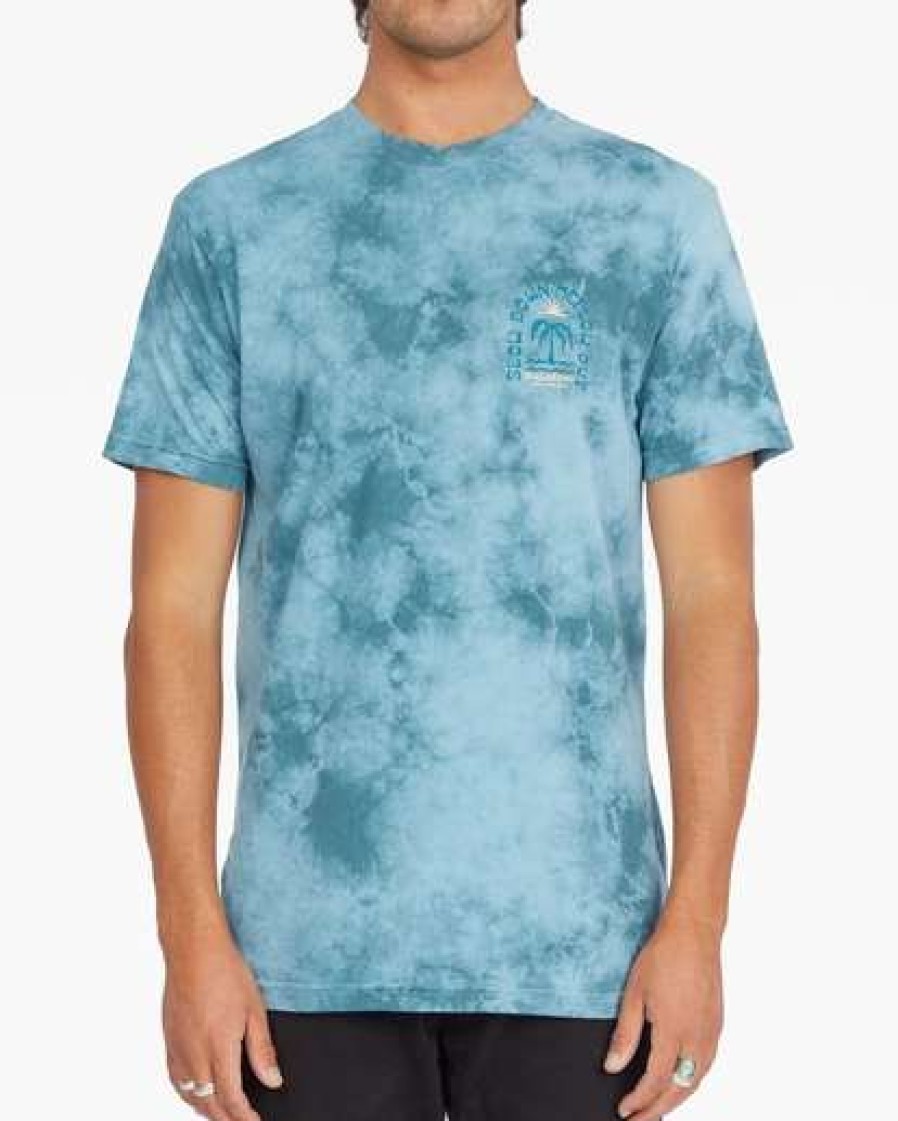 Tees * | Billabong Heat Tie-Dye Short Sleeve T-Shirt Marine Marine (Mre)