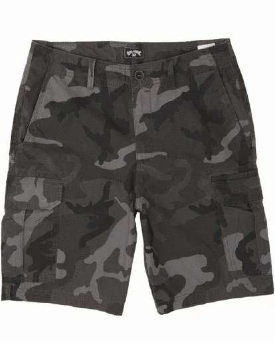 Shorts * | Billabong Scheme Cargo Short 21 Charcoal Camo