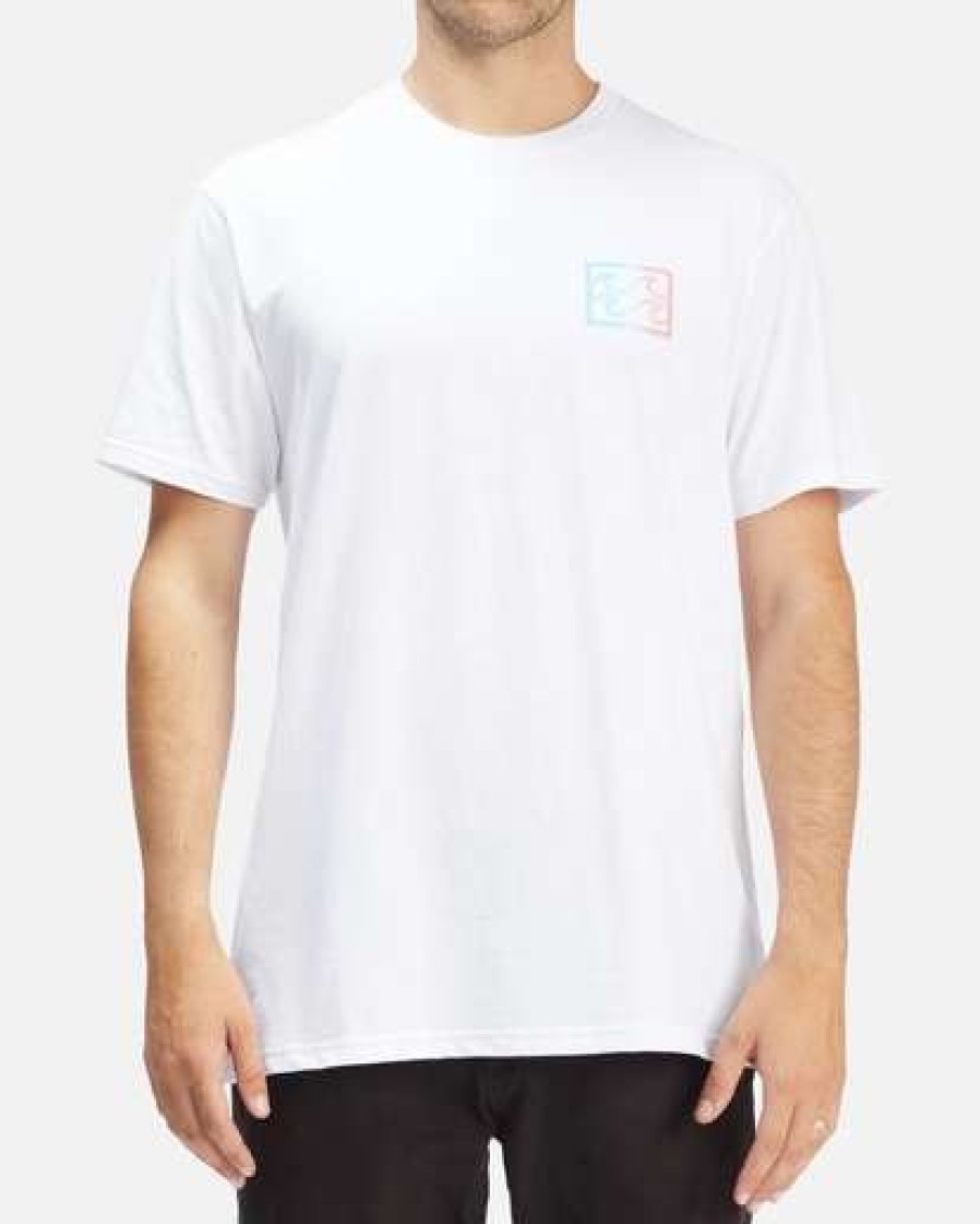 Tees * | Billabong Crayon Outline Short Sleeve T-Shirt White