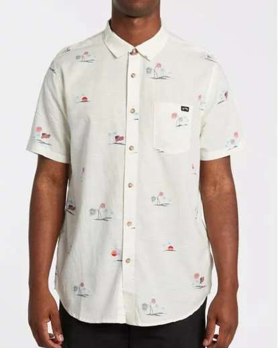 Shirts * | Billabong Sundays July Short Sleeve Shirt Navy