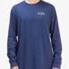 Clothing * | Billabong Arch Wave Washed Long Sleeve T-Shirt Denim Denim (Den)