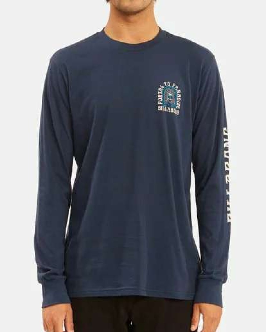 Tees * | Billabong Portal Long Sleeve T-Shirt Navy Navy (Nvy)