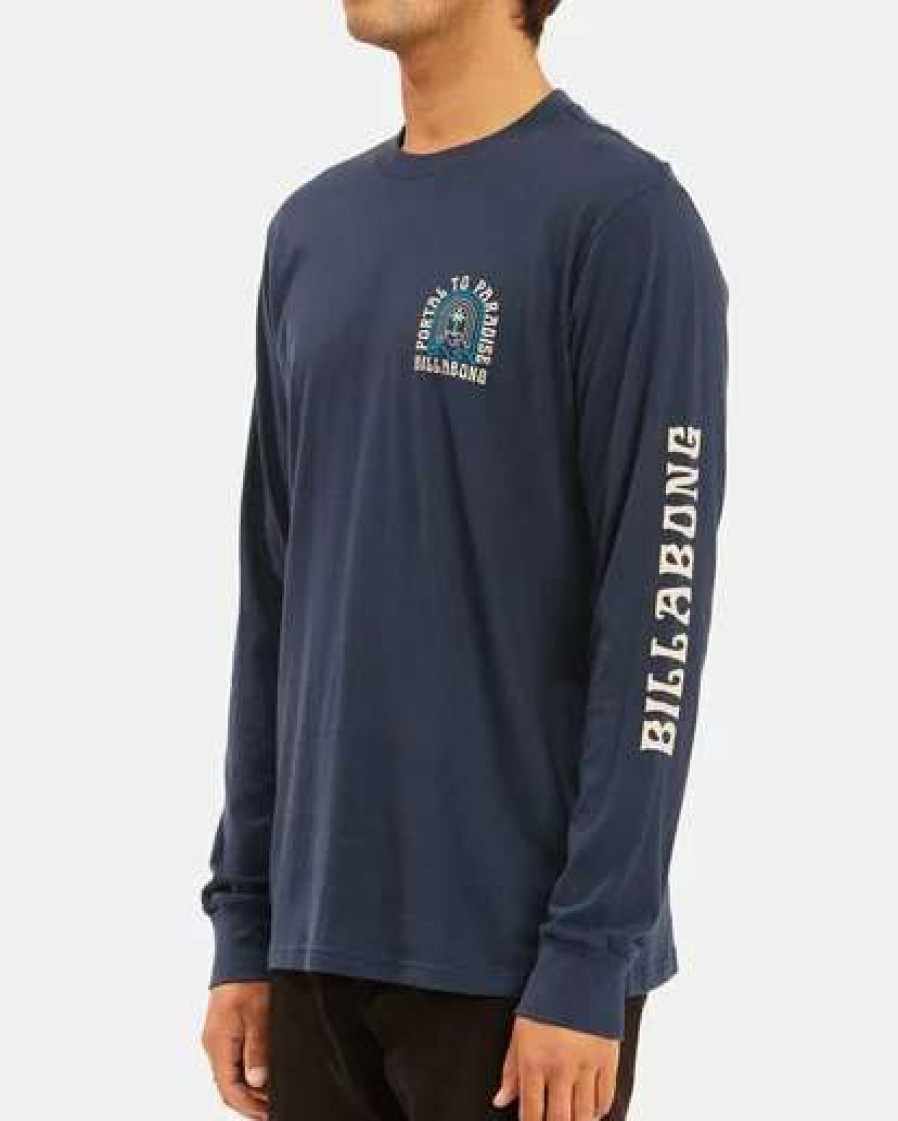 Tees * | Billabong Portal Long Sleeve T-Shirt Navy Navy (Nvy)